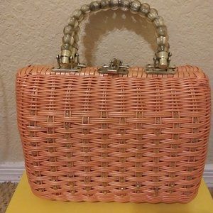 Vintage Woven Beaded Bag